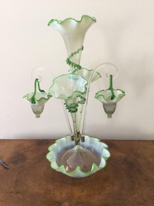 Late 19th C. Victorian Glass Epergne