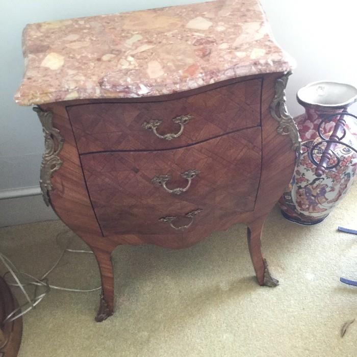 20th Century Marble Top Louis XV Style Commode