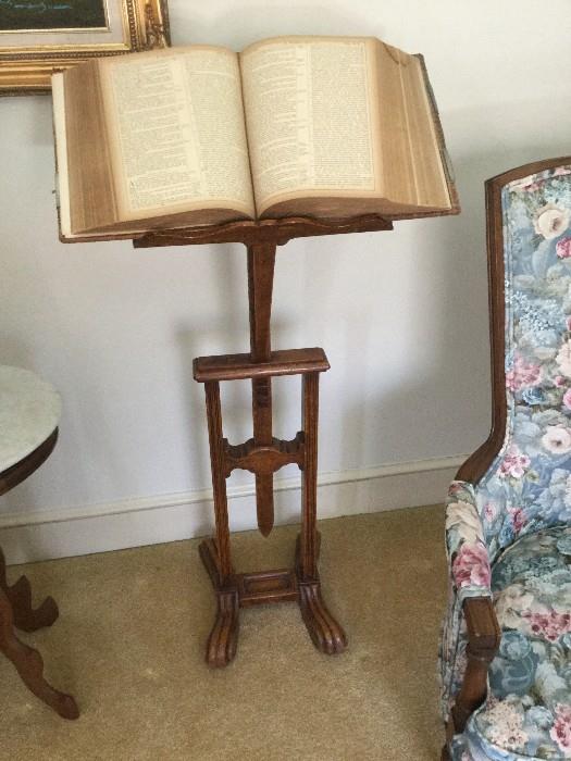 19th Century Provincial Oak Book Stand