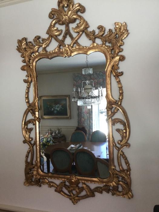 Louis XV Style Gilt Wood Mirror