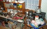 Household items including small kitchen table & chairs
