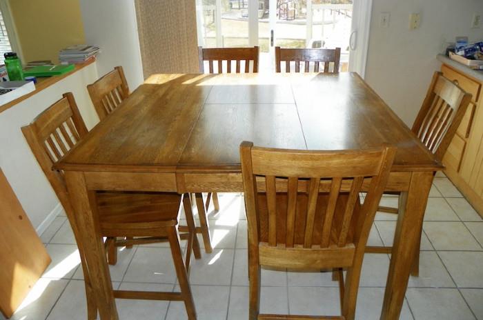 Woodley's Bar Height Dining Room Table with 6 Chairs