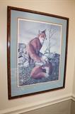 Framed foxes print