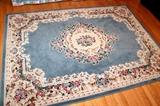 Blue floral rug