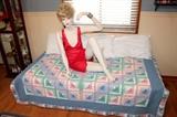 Sealy twin bed and a lovely mannequin
