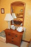 Nightstand / small dresser and mirror