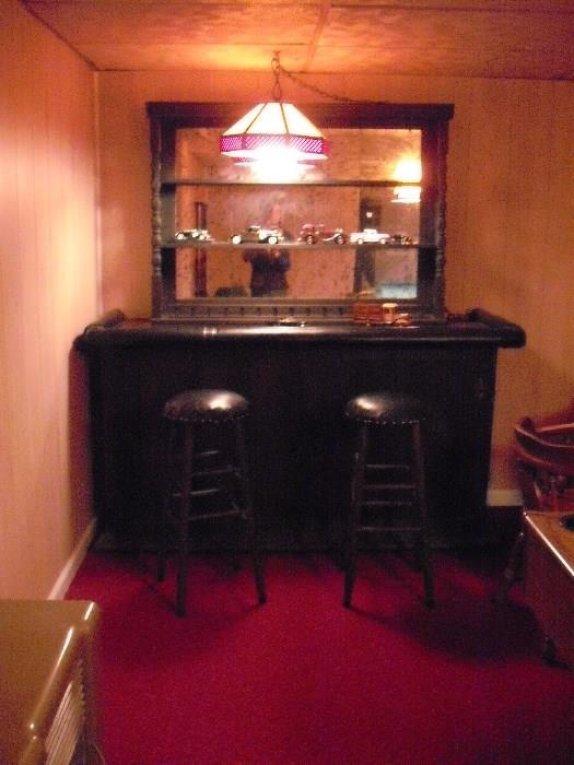 Bar.   Bar Stools,   Mirror Shelf is separate.
