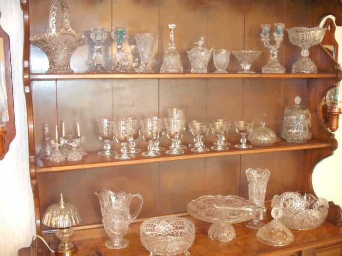 Hofbauer German Crystal Byrds Collection:  Vases, Cake Plate, Bowls, Trinket Dishes, Candle holders,
Glasses, Lamp, Candy Bowls and more