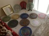 Antique Imperial Glass 12 days of Christmas plates