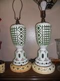 PAIR OF ANTIQUE BAVARIAN LAMPS