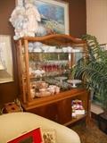 ANTIQUE CHINA CABINET - MILK GLASS COLLECTION