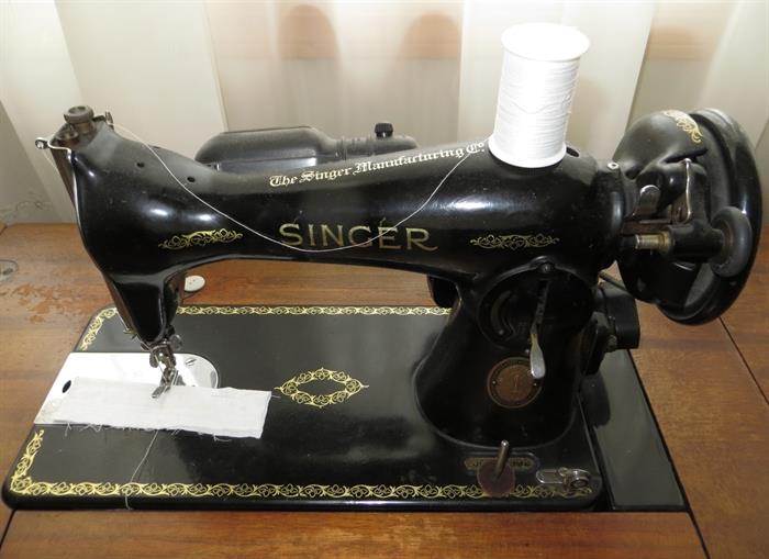 Vintage Singer sewing machine.