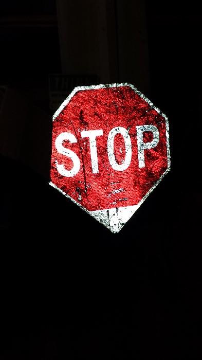CONSTRUCTION STYLE STOP SIGN