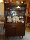 small china cabinet, Kentucky Derby glasses