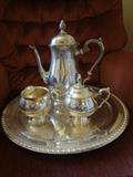 silver plate serving set