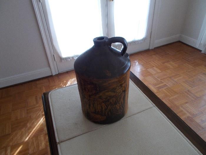 TALL Jug With Decoupaged Print on it!