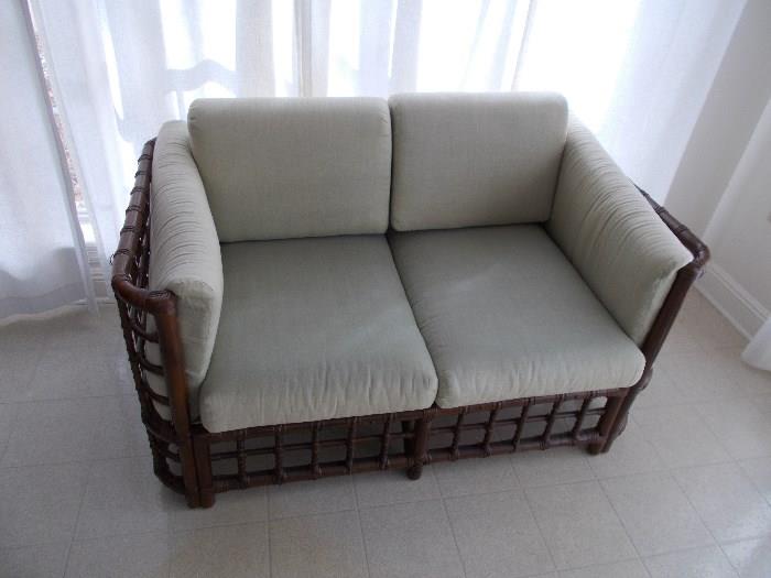 2 Seater Bamboo Sofa - 1 of 2 - will be sold separately!! Would be nice on a sun porch!!!
