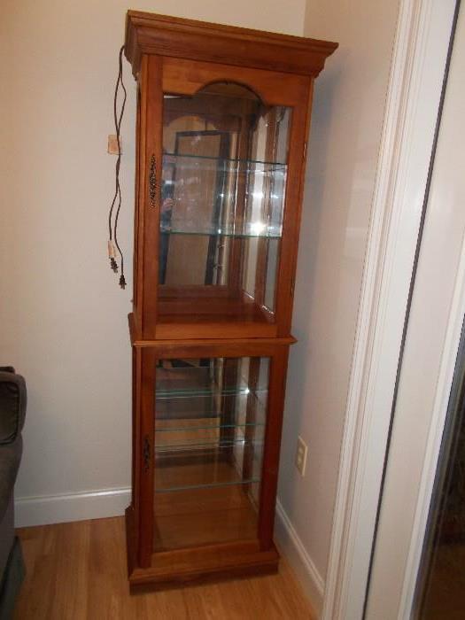 Curio Cabinet - with Light - 1 Door - great for a small space!!