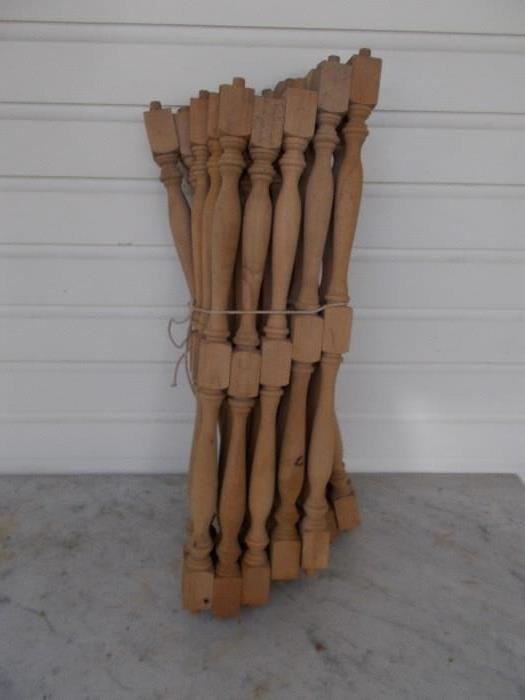 Bundle 0f 25 Turned Birch Spindles - will be sold as a set!!!