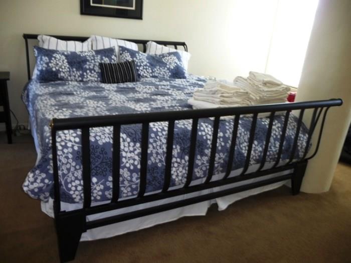 King Wrought Iron Sleigh Bed