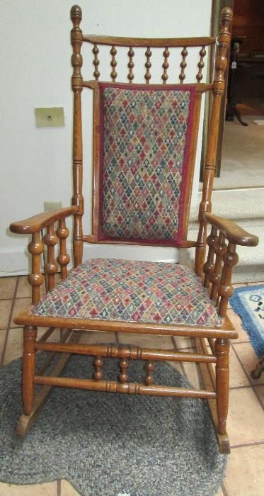 Antique Stick & Ball rocking chair