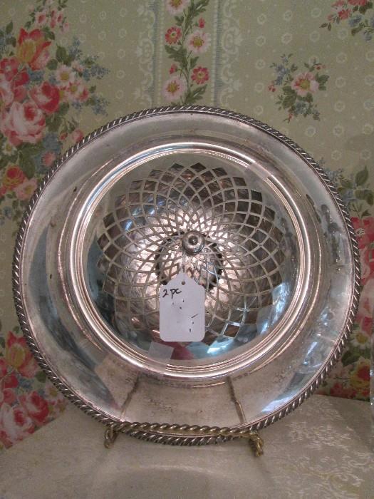 Silverplate flower from bowl