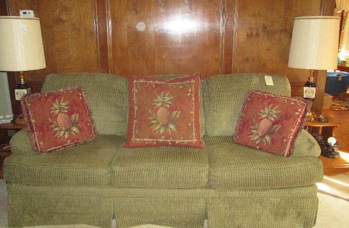 King Hickory chenille sofa