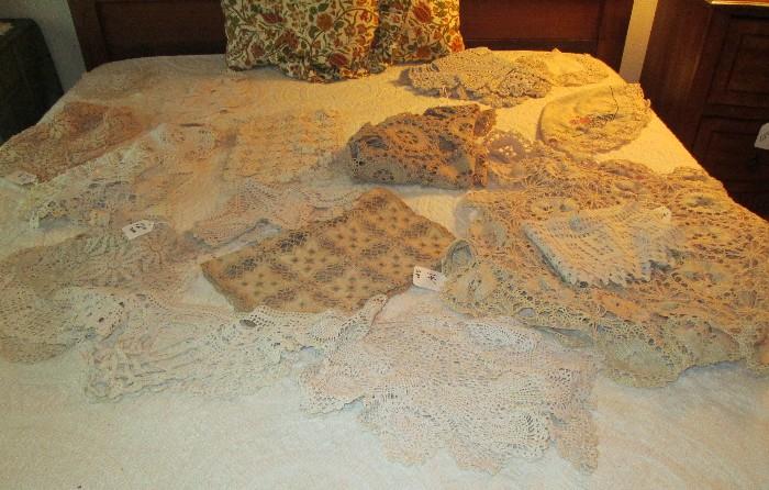 Antique linens, crochet etc
