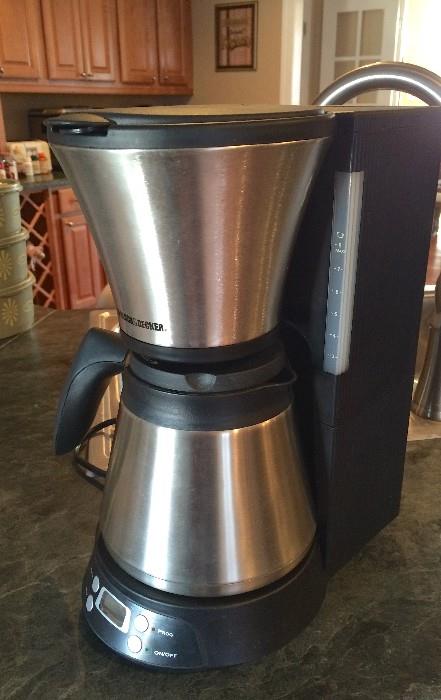 Black & Decker stainless coffee maker with thermal carafe
