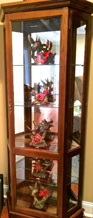 Curio cabinet with twin