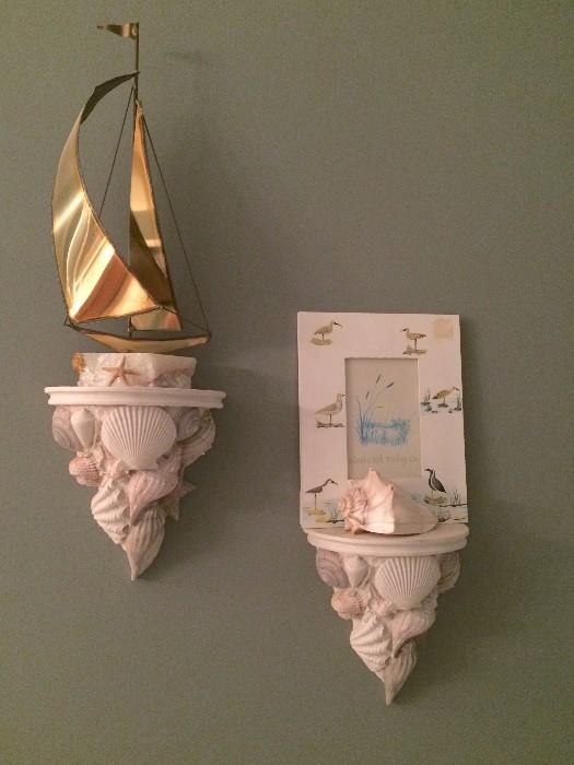 Shell wall sconces