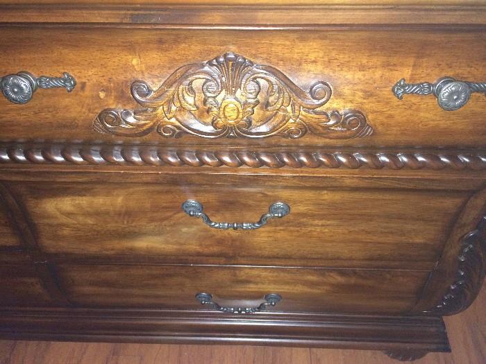 Detail on china cabinet