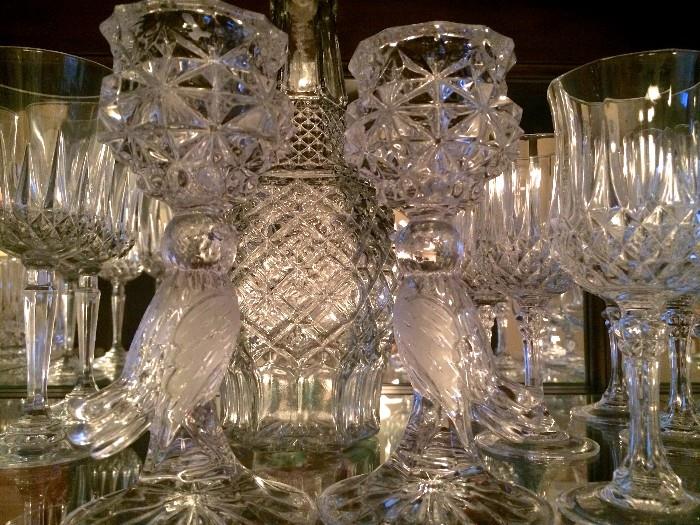 Matching crystal candle holders