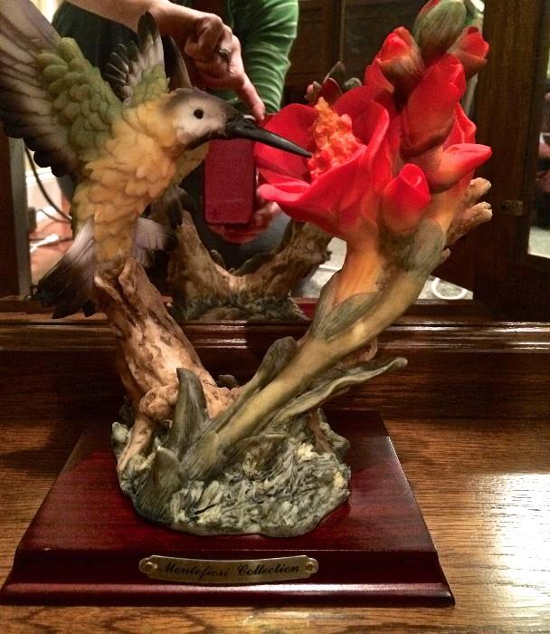 Montefiori ceramic hummingbird collection (five pieces)