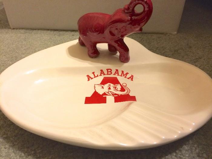 Vintage Alabama ashtray with raised elephant