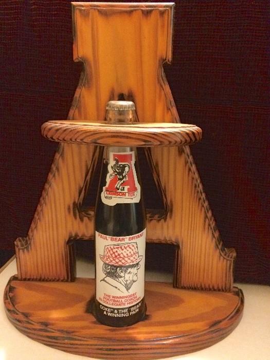 Wooden Alabama commemorative bottle holder