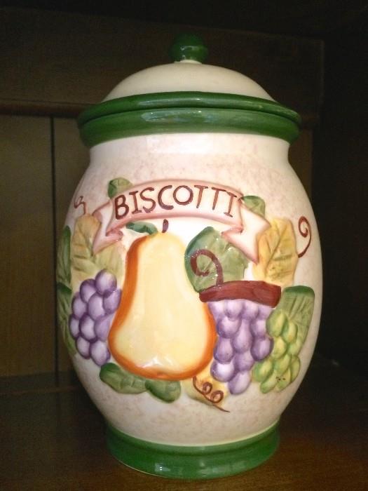 Ceramic Biscotti canister