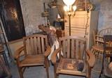 Old Ice Box and Teak Chairs, Golf Clubs