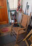 Vintage Rocking Chair / Garden Tools