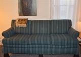 Turquoise Colored Upholstered Sofa
