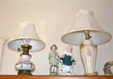 Antique Porcelain /Painted Lamps / Figurines
