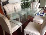 Beautiful Glass Table with 6 chairs