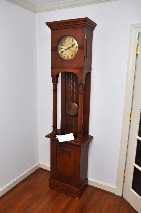 Austrian open well Grandfather clock, circa 1880 - 1885, works 