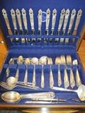 96 piece Royal Danish International Sterling flatware set