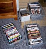 Lots of DVDs (some CDs)