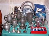 Vintage & Antique Pewter & Silver Plate