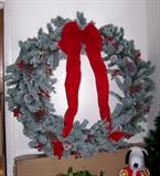 1 of 2 HUGE, Beautiful Christmas Wreaths - @ 40" in diameter