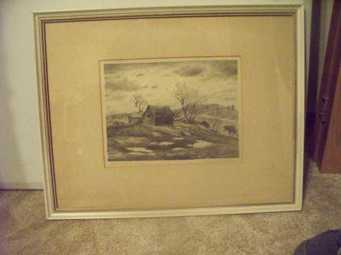 "Day Before Spring"  pencil by Charles B Rogers (signed)