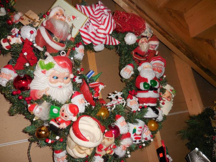 Vintage Christmas made into wreath..