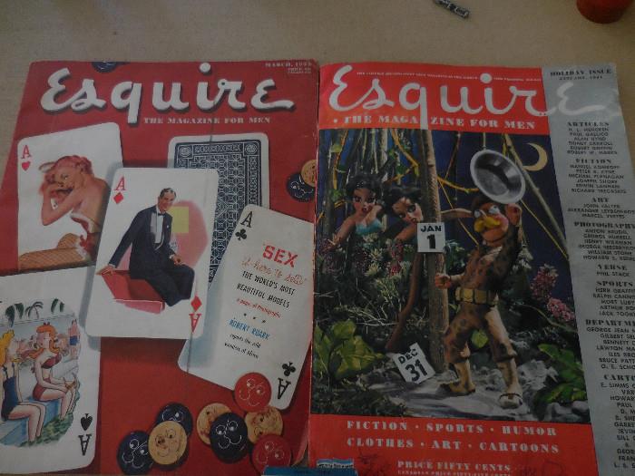 Vintage Esquire Magazines..before Playboy!